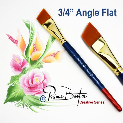 Prima Barton | Creative Series Face Painting Brush - 3/4" ANGLE Flat