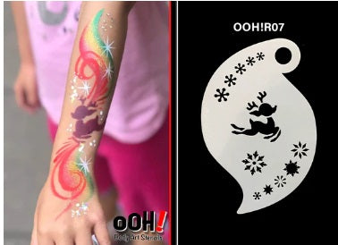 Ooh! Face Painting Stencil | Baby Reindeer (R07)