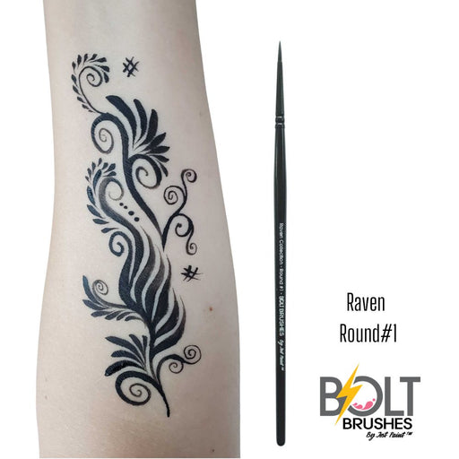BOLT | Face Painting Brush by Jest Paint - RAVEN Collection Round  #1  (Discontinuing Style - On Sale!)
