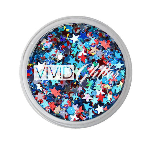 VIVID Glitter | Loose Chunky Hair and Body Glitter | Red White and Boom (10gr)