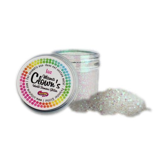 Face Paint Mama Clown Glitter - Iridescent White Fairy Dust JAR (1oz)