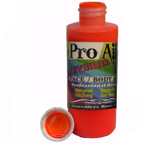 ProAiir Alcohol Based Hybrid Airbrush Paint 2oz - Flo Orange (UV/Neon) (SFX - Non Cosmetic)