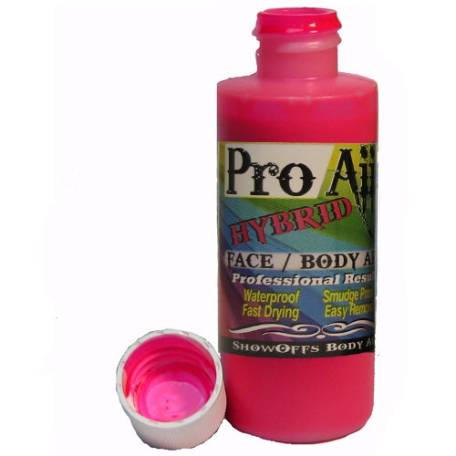 ProAiir Alcohol Based Hybrid Airbrush Paint 4oz - Flo Hot Pink (UV/Neon) (SFX - Non Cosmetic)