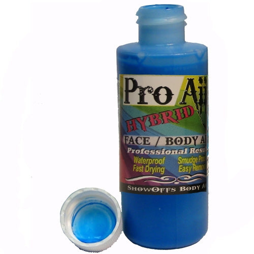 ProAiir Alcohol Based Hybrid Airbrush Paint 2oz - Flo Blue (UV/Neon) (SFX - Non Cosmetic)