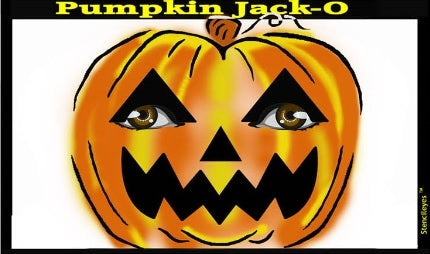 Stencil Eyes - Face Painting Stencil Set - Pumpkin Jack- O - Lantern - One Size Fits Most