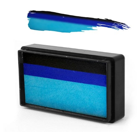 Silly Farm | Face Paint Arty Brush Cake 28gr - EZ (Easy) Strokes by Susy Amaro - Bat Hero Blue #46