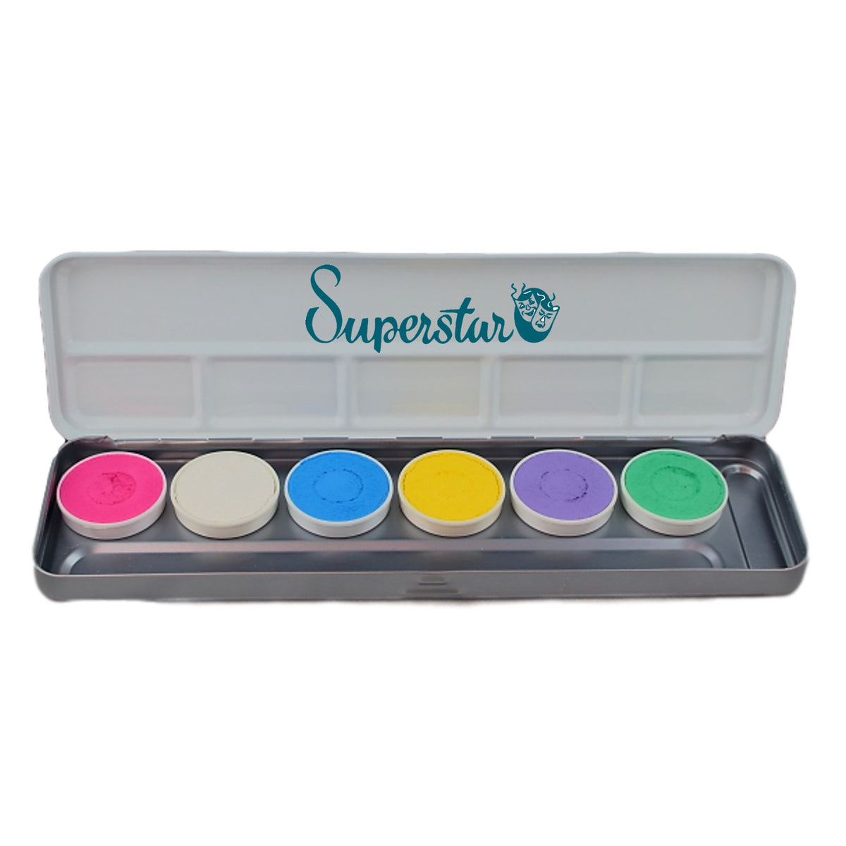 Superstar Face Paint | Aqua Face and BodyPainting Palette - 6 PASTEL c ...