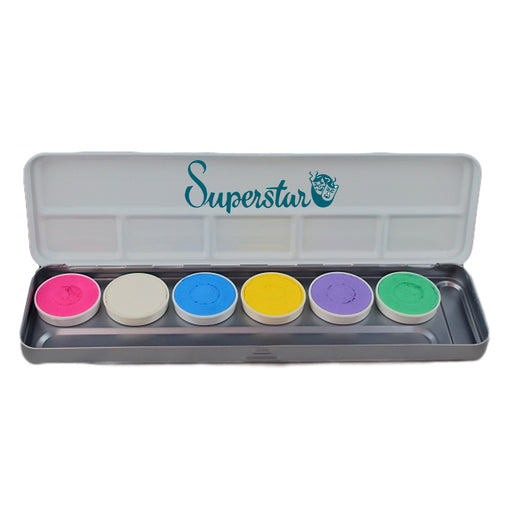 Superstar Face Paint | Aqua Face and BodyPainting Palette - 6 PASTEL colours