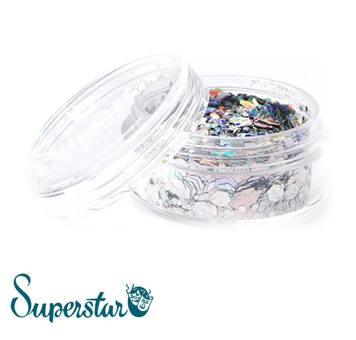 Superstar | Loose Chunky Glitter - Laser Silver (8ml Jar)