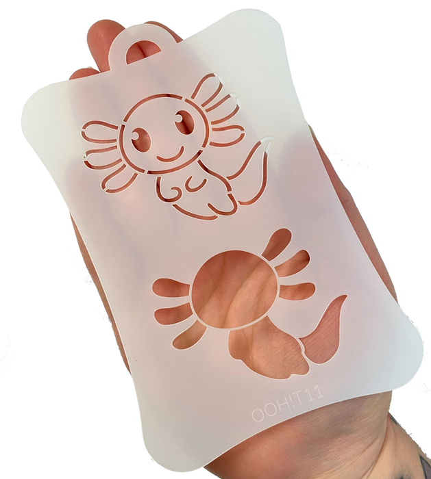 Ooh! Face Painting Stencil | Axolotl (T11)