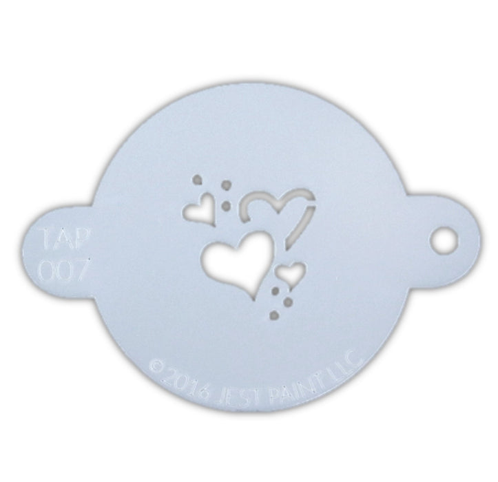 TAP 007 Face Painting Stencil - Hearts