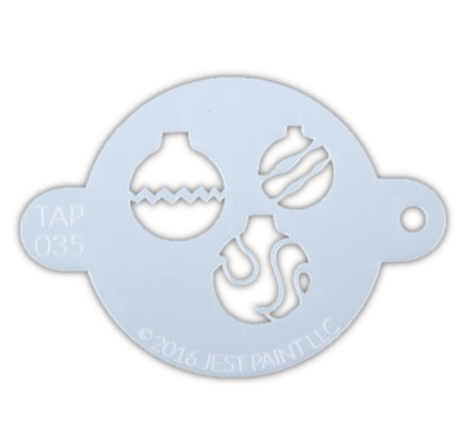 TAP 035 Face Painting Stencil - Christmas Ornaments