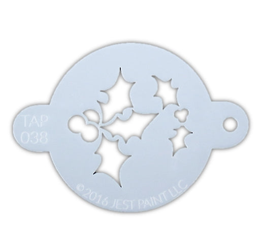 TAP 038 Face Painting Stencil - Holly Leaf and Berries