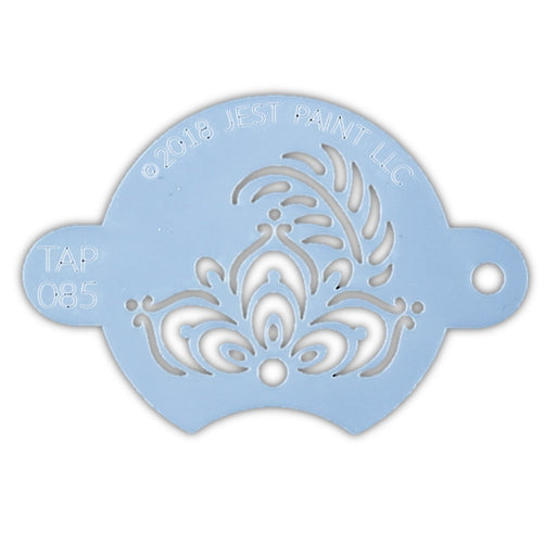 TAP 085 Face Painting Stencil - Henna Fancy Flower Centerpiece