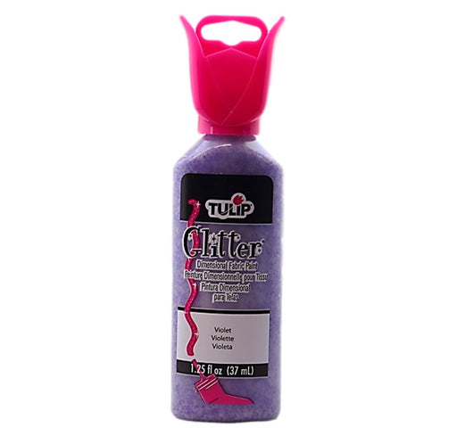 Tulip Dimensional Fabric Paint | Bling Builder - Glitter Violet 1.25oz - Discontinued
