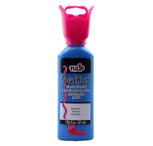 Tulip Dimensional Fabric Paint | Bling Builder - Sparkle Blueberry Blue 1.25oz - DISCONTINUE