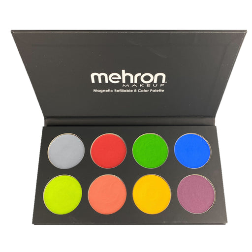 Paradise Face Paint  By Mehron | Coated Card Stock Magnetic Case - 8 Color TROPICAL Palette