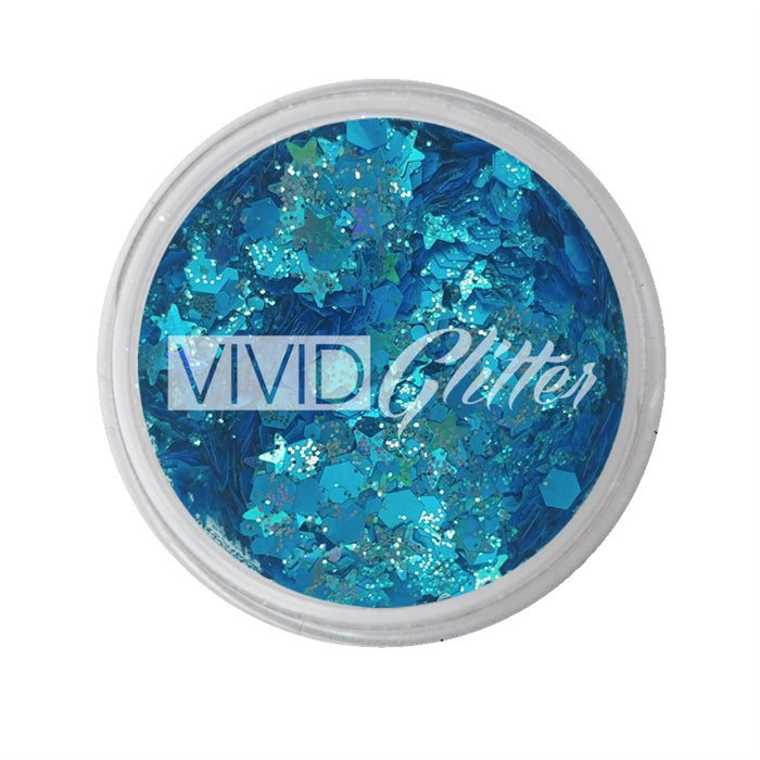 VIVID Glitter | Loose Chunky Hair and Body Glitter - Sapphire Splendor (10gr)