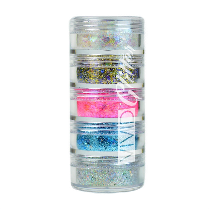VIVID Glitter | Loose Chunky Hair and Body Glitter | Purity Stack (Set of 5)