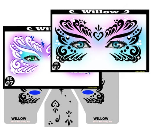 Stencil Eyes - Face Painting Stencil Set - WILLOW - Child Size