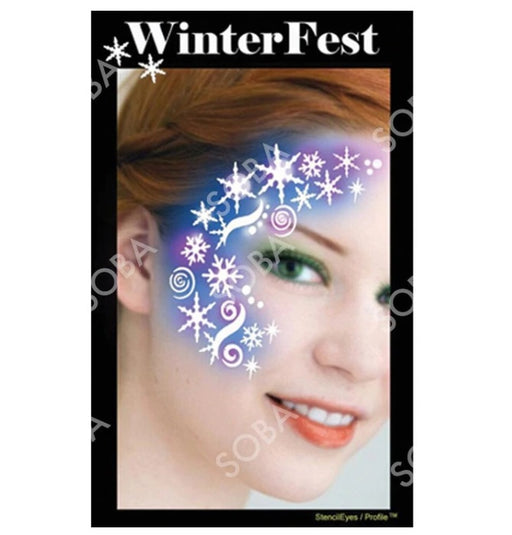 Stencil Eyes / Profiles - Face Painting Stencil - Winterfest