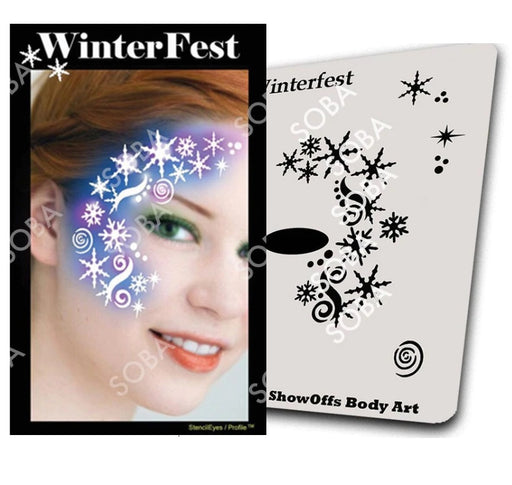 Stencil Eyes / Profiles - Face Painting Stencil - Winterfest