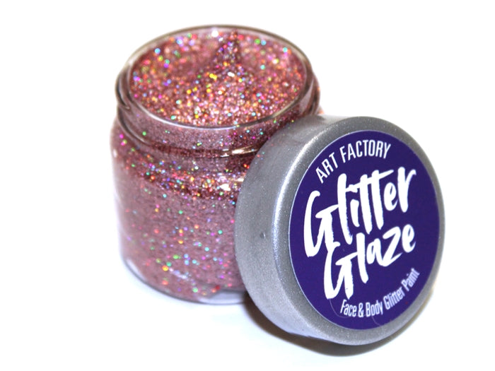 Art Factory | Glitter Glaze Face & Body Glitter Paint - Rose Gold (Pink) (1 fl oz)