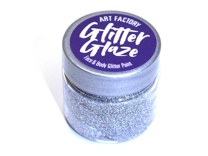Art Factory | Glitter Glaze Face & Body Glitter Paint - Silver (1 fl oz)