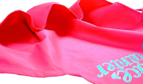 Face Painter Apron - Pink with Aqua Letters - DISCONTINUE