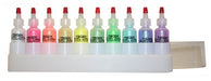 Art Factory | Glitter Set - 10 Poofer Bottles and Case - Rainbow Crystal Face Painting SHEER Glitter - #14