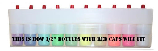 Empty Glitter Bottle Holder w/ 10 Slots (Base Fits Most 1/2 oz Bottles)