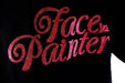 Art Factory | Face Painter T-Shirt - Black with Rose Pink Glitter Print - XL (V-neck)