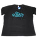 Art Factory | Face Painter T-Shirt - Black with Aqua Glitter Print - 2XL (V-neck)