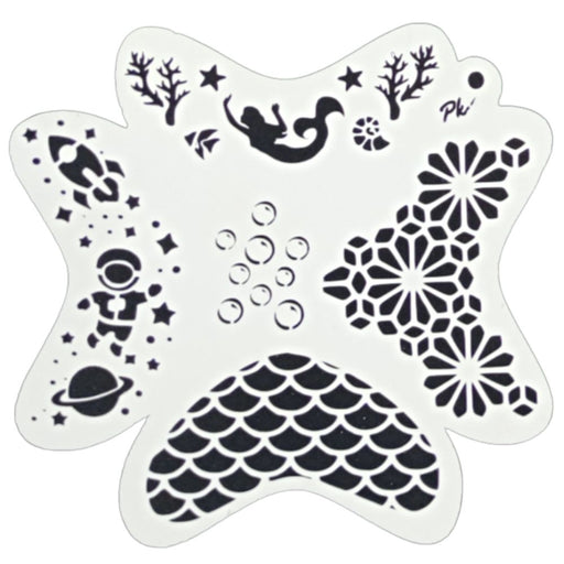 PK | FRISBEE Face Painting Stencil - New Mylar - Mermaids and Space - A2