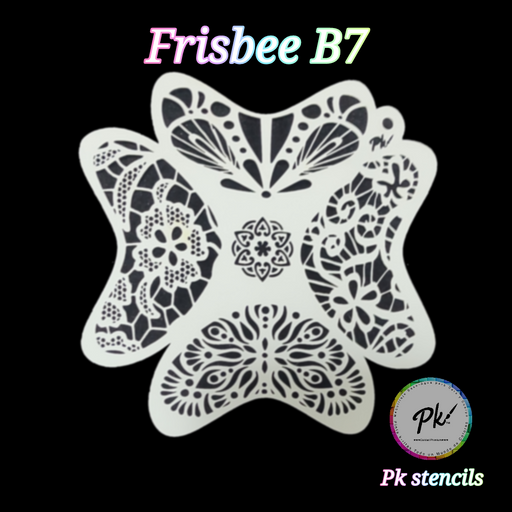 PK | FRISBEE Face Painting Stencil | Lovely and Lacy - B7