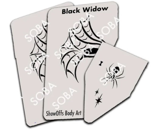 Stencil Eyes - Face Painting Stencil - BLACK WIDOW - One Size Fits Most