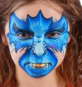 TAP 016 Face Painting Stencil - Organic Scales