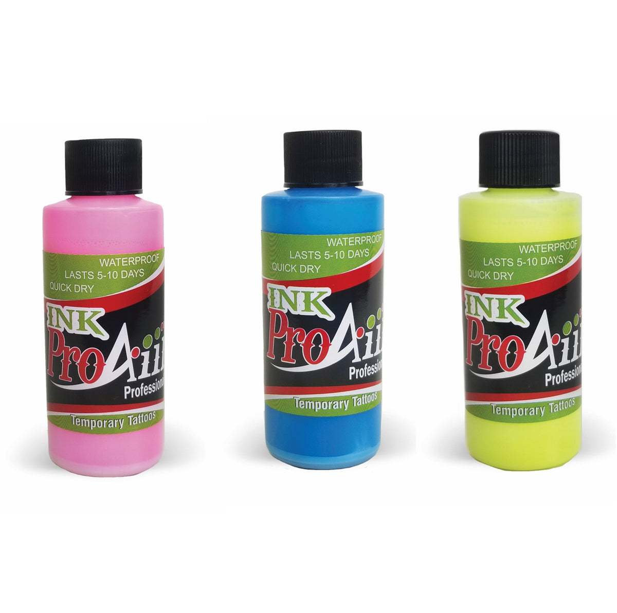ProAiir Alcohol Based INK Airbrush Body Paint Bundle Choose 3 or M