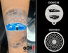 Ooh! Face Painting Stencil | Sports Car Flip (C15)