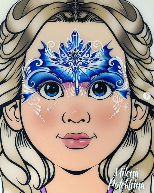 MILENA STENCILS | Face Painting Stencil -  (Ice Crown)  P13