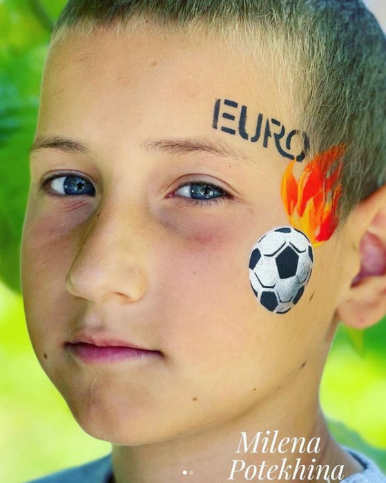 Soccer Ball Face Painting