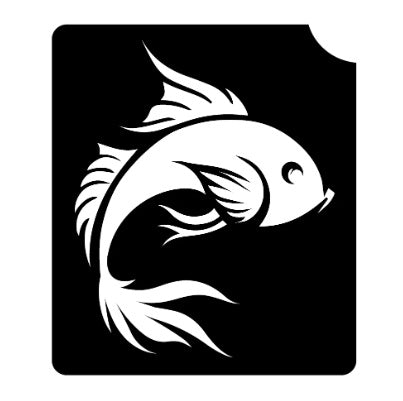 Art Factory | Glitter Tattoo Stencil - 223 Fish #168