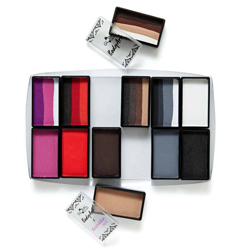 Global Body Art | Face Painting Sampler Palette - KochASIA Art Furry Friends - 12 x 15gm