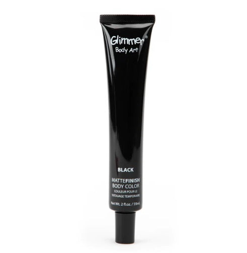 Glimmer Body Art - Matte Finish Body Color GET INKED - BLACK INK GEL - 2 fl oz / 59ml