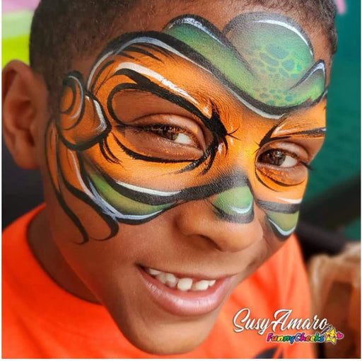 Silly Farm | Face Paint Arty Brush Cake 28gr - EZ (Easy) Strokes by Susy Amaro - Turtle Green #40