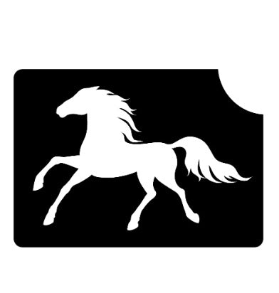 Art Factory | Glitter Tattoo Stencil - (218) Horse Running   #159