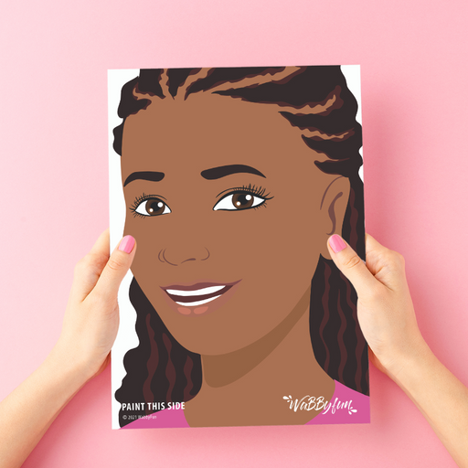 WABBY FUN | Face Painting Practice Board - A4 Side Facing 1 - HANNAH