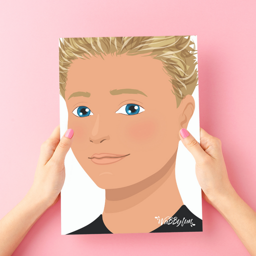 WABBY FUN | Face Painting Practice Board - A4 Side Facing 1 - VINCE