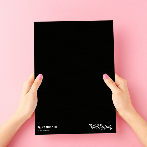 WABBY FUN | Face Painting Practice Board - A4 - Solid Black