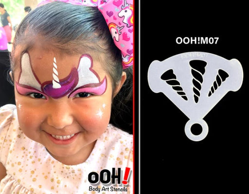 Ooh! Face Painting Stencil | Unicorn Horns (M07)